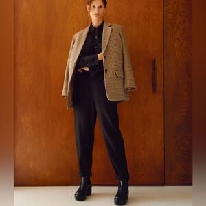 Everlane NWT Black Tencel High Rise Relaxed Minimalist Chino Trouser Pants 8